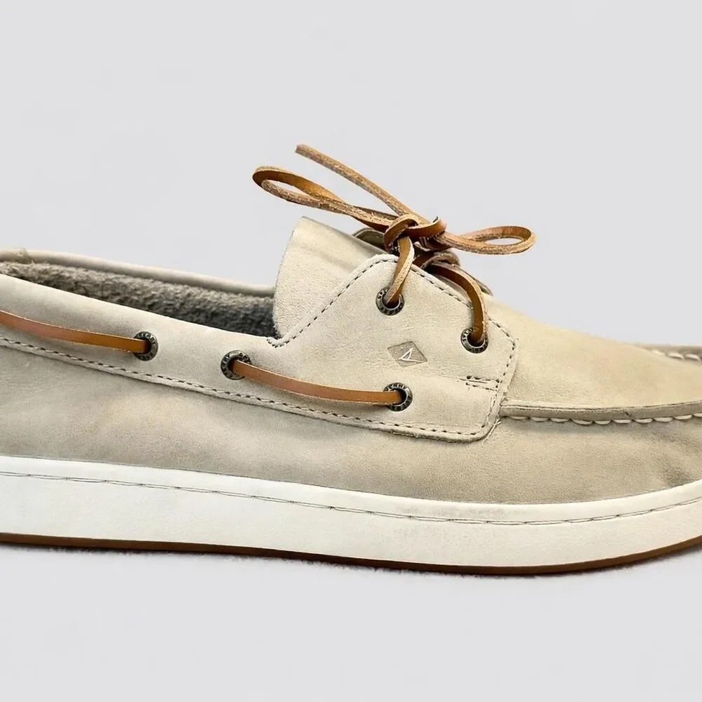 Sperry Men's Tan and Cream Boat-shoes
